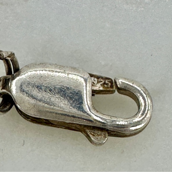 Vintage Aurora Borealis Glass Bead Necklace Sterling Silver Clasp, Spacer Beads - Picture 2 of 10